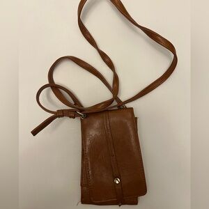 Elegant Brown Leather Crossbody Bag